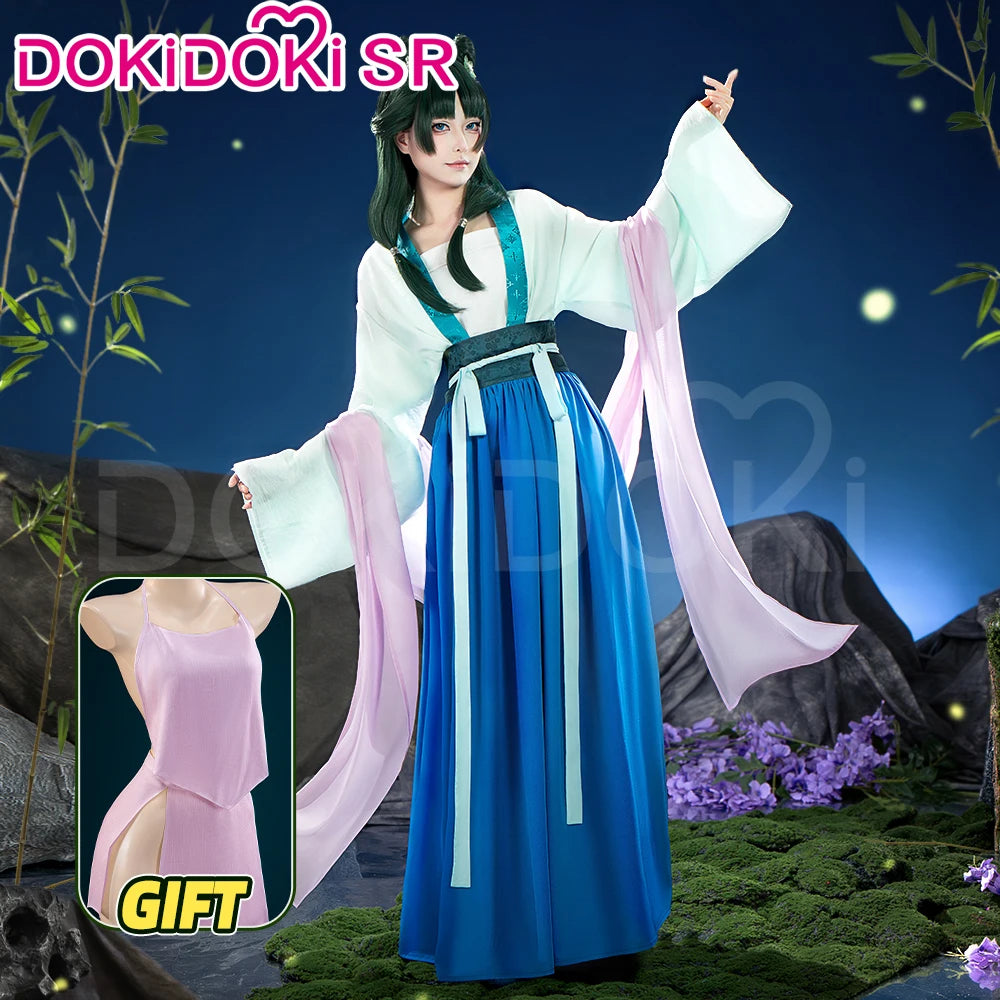 IN STOCK Maomao Cosplay Costume Anime The Apothecary Diaries【XS-4XL】DokiDoki-SR Mao Mao Frog Blue Dress Halloween Wig Season 2