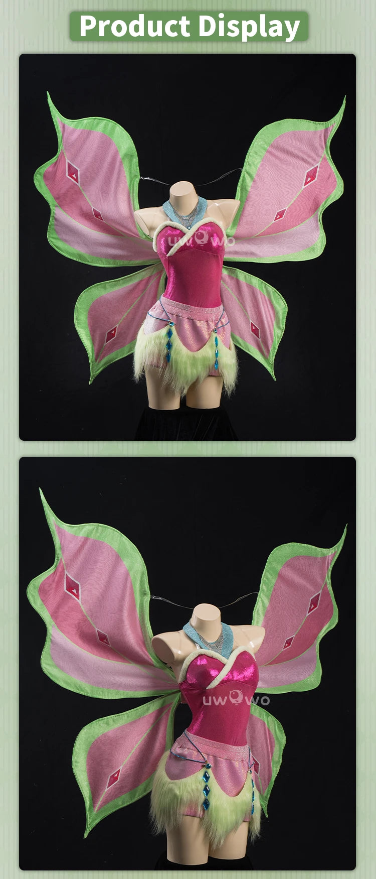 PRE SALE UWOWO Flora Cosplay Anime Flora S4 Winter Fairy Club Transformation Cosplay Costume S-3XL Halloween Costume