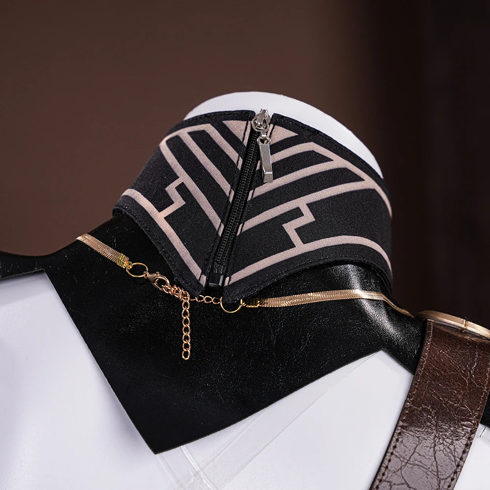 Wuthering Waves Augusta Cosplay Costume Wig Dress Uniform Headwear Earrings Christmas Halloween Party for Women Girls Role Play