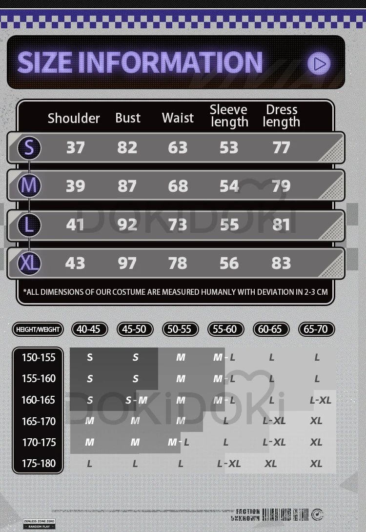 IN STOCK Vivian Banshee Cosplay Costume Game Zenless Zone Zero DokiDoki-SR Vivian Cosplay Metal Accessories ZZZ