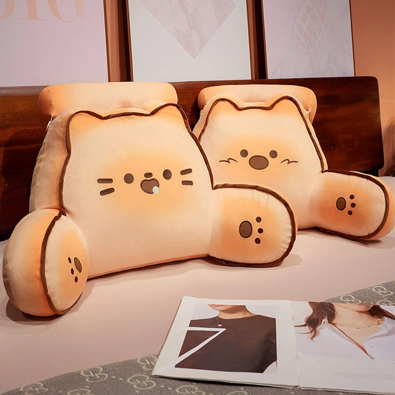 Comfortable Thickened Lumbar Support Cushion With Headrest Cartoon Cookie Anime Back Cushion Chair Bed Office Bedroom Girl