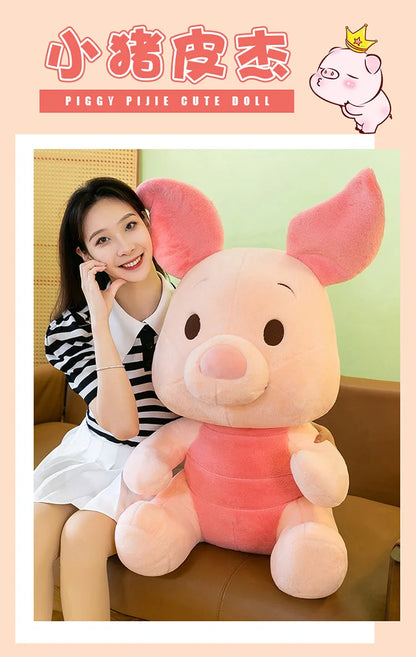 55/70/85cm Big Size Disney Piglet Kawaii Anime Plush Stuffed Doll Cartoon Room Decoration Plush Pillow Children's Holiday Gifts