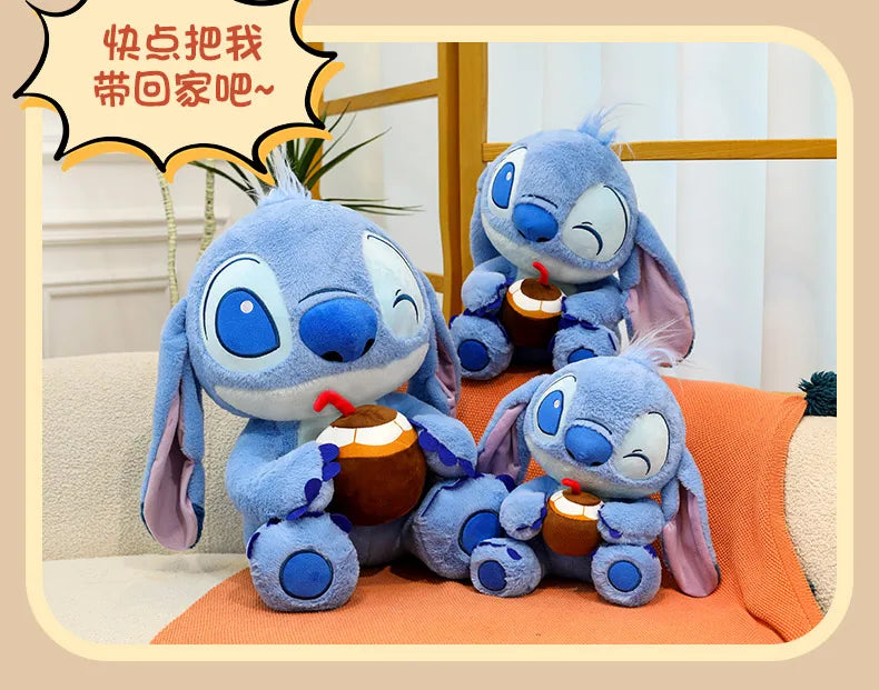 Disney 30-70cm Lilo&Stitch Cute Cartoon Dolls Toys Anime Soft Stuffed Dolls Pillow Appease Toys Birthday Decoration Toys Girls