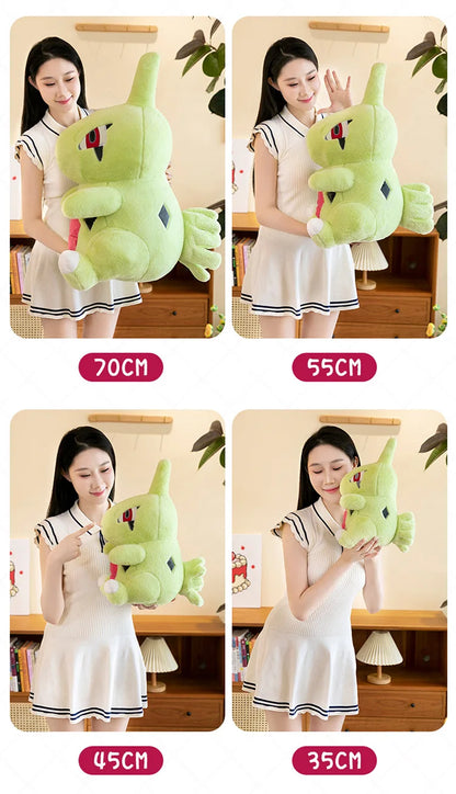 35/70cm Larvitar Pokemon Plush Toys Large Anime Doll Cute Pillow Giant Pokémon Plushie Tyranitar Stuffed Gift for Kids Christmas