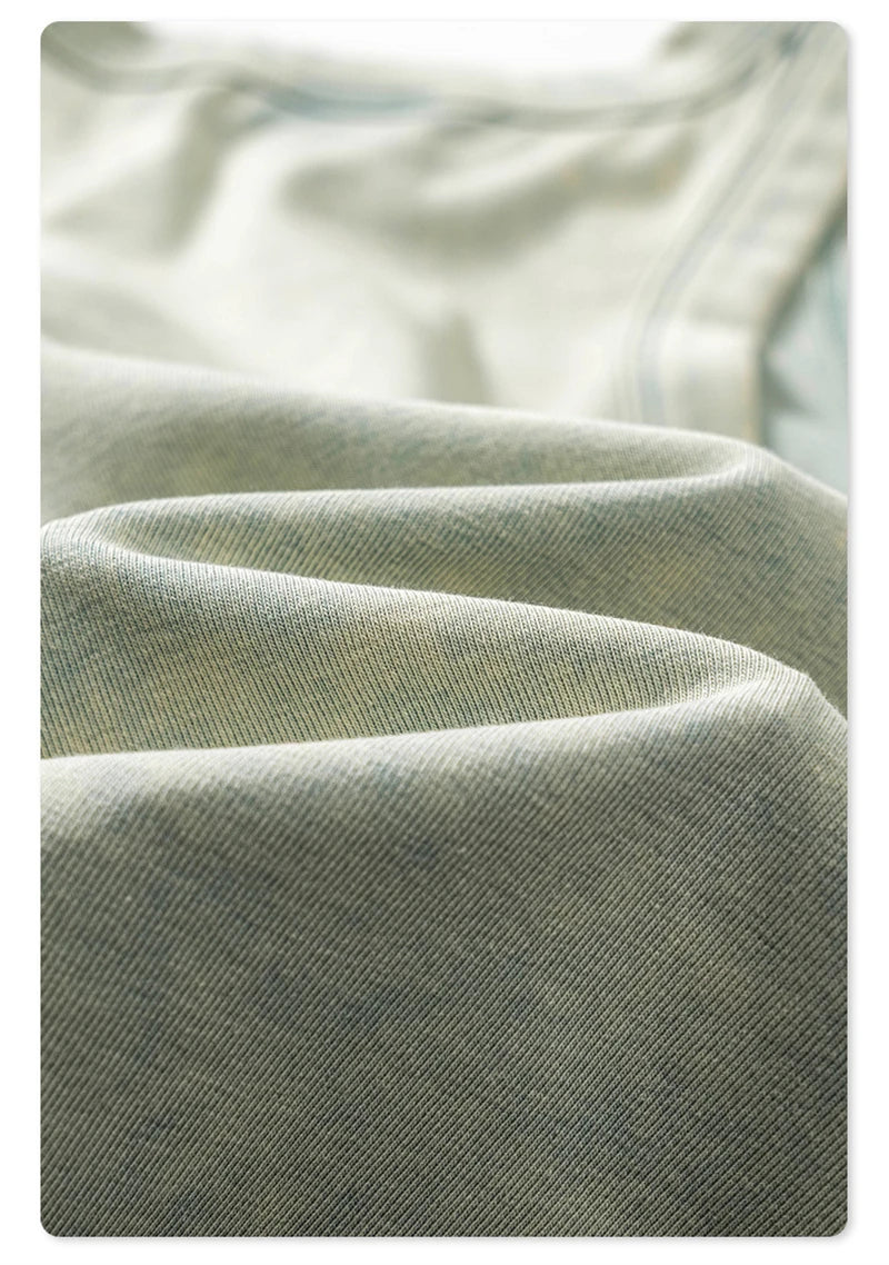 ZODF Women 2024 Summer Washed Tank Tops Female Hotsweet Girls 235gsm Slim Pleated Arc Hem Camisole TEE Streetwears HY0795