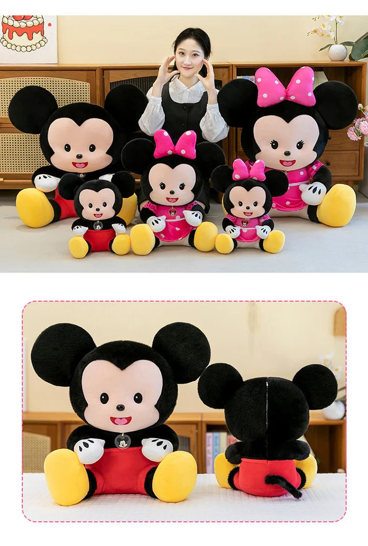 Cartoon Mickey Mouse Plush Toy Couple for Kids Birthday Xmas Gift Wedding Bed Doll Valentines Minnie Present Arcade Stuffed toy