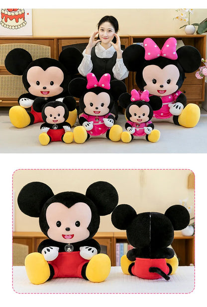 Cartoon Mickey Mouse Plush Toy Couple for Kids Birthday Xmas Gift Wedding Bed Doll Valentines Minnie Present Arcade Stuffed toy