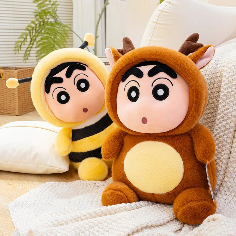 Cartoon Crayon Shin Chan Cosplay Bee Lobster Deer Plush Toy Kawaii Stuffed Figure Plushies Soft Pillow Sofa Bed Home Decor Girl