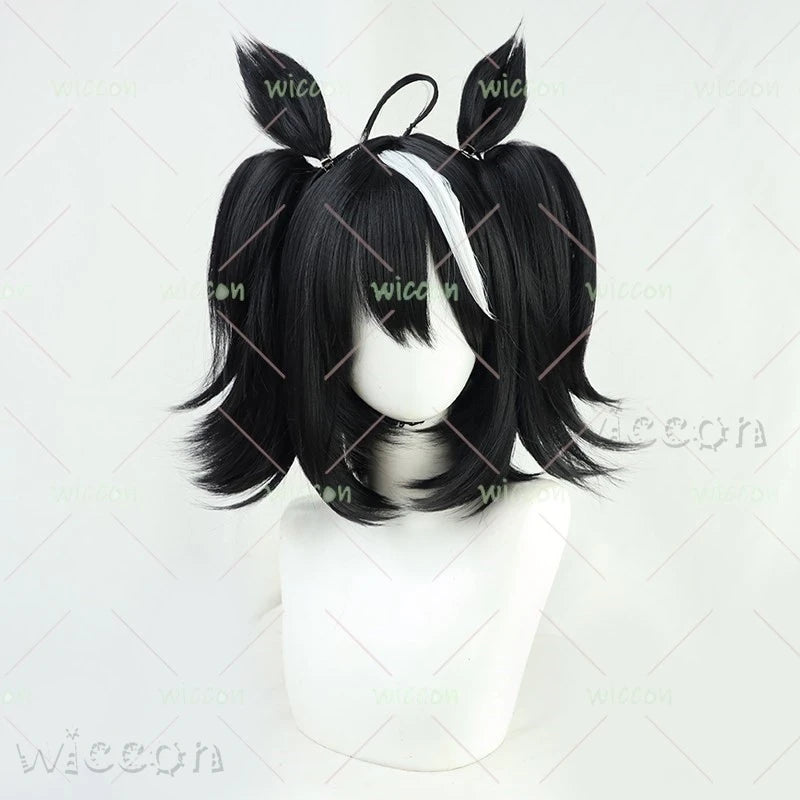 Uma Musume Pretty Derby Kitasan Black Adult Polyester Cosplay Set - wig ear / L