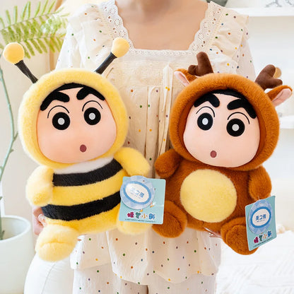 Cartoon Crayon Shin Chan Cosplay Bee Lobster Deer Plush Toy Kawaii Stuffed Figure Plushies Soft Pillow Sofa Bed Home Decor Girl