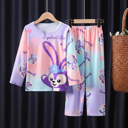 MINISO Disney Kids Pajamas Boys Pyjama Sets Long Sleeve Frozen Princess Elsa Winnie the Pooh Child Clothing Toddler Girl Pijamas