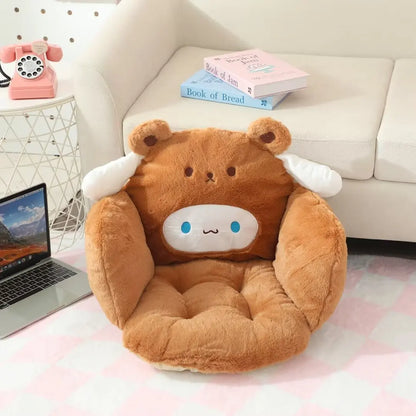 Sanrio Comfortable Seat Cushion For Chair Kuromi My Mleody Hello Kitty Back Cushion Stuffed Anime Sitting Cushion Gifts Girl