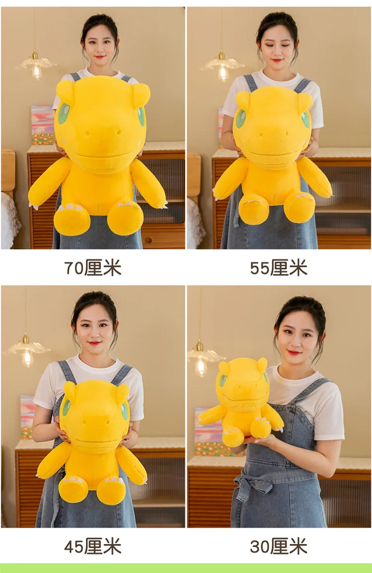 45/55/70cm Big Size Agumon Digimon Adventure Anime Plush Stuffed Doll Kawaii Decoration Plushies Children Pillow Holiday Gift