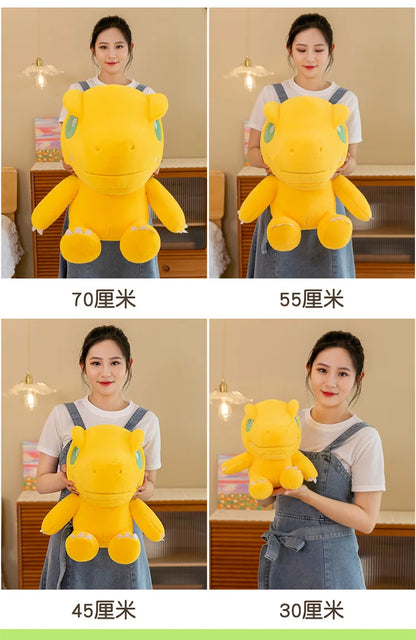 45/55/70cm Big Size Agumon Digimon Adventure Anime Plush Stuffed Doll Kawaii Decoration Plushies Children Pillow Holiday Gift