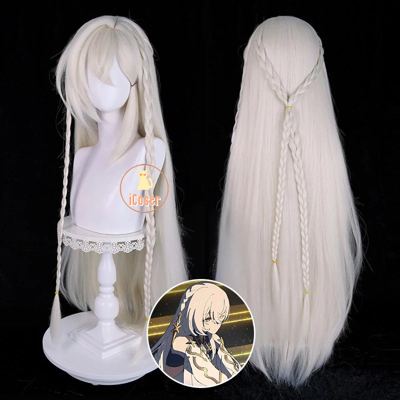 Genshin Impact Istaroth Cosplay Costume Wig Dress Uniform Tokoyo Ookami Kairos Four Shades Halloween Party for Women Girls Props