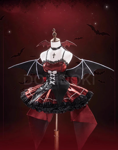 Tsukiyomi Utau Doujin Cosplay Costume Anime Shugo Chara! DokiDoki-R Halloween Devil Angel Utau Cosplay