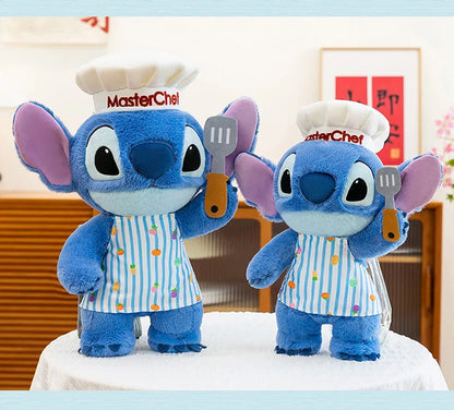 50/60/75cm Big Size Chef Stitch Disney Anime Plush Stuffed Doll Kawaii Room Decoration Plushies Children's Pillow Holiday Gift