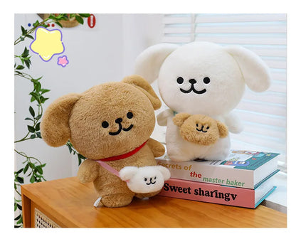 45/70cm Big Size Maltese Backpack Cartoon Anime Plush Stuffed Doll Kawaii Room Decoration Plushies Pillow Ornament Children Gift