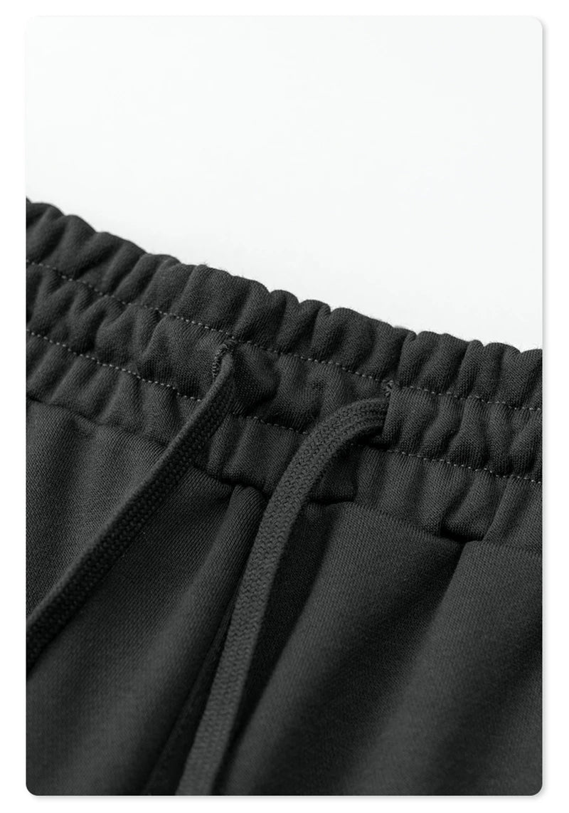 ZODF Trendy Autumn Men 360gsm Solid Straight Pants Unisex Basic Loose Terry Sweatpants Trousers HY0950