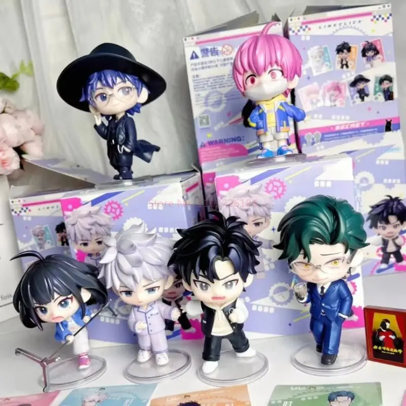 Link Click Season 2 Back In Time Series Cartoon Lu Guang Chen Xiaoshi Li Tianchen Li Tianxi Qiao Ling Figure Model Toy Kids Gift