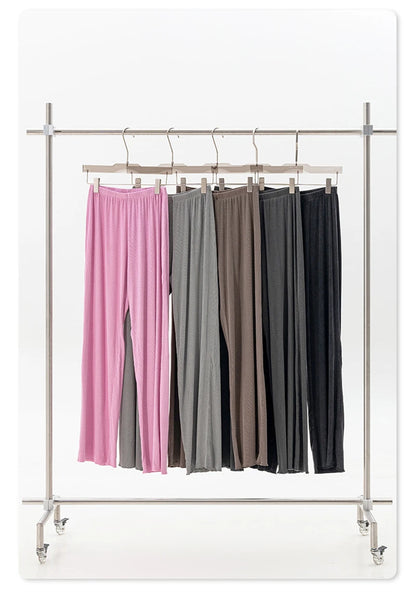 ZODF Women 2025 Solid Comfortable Loose Pants Girls Female 275gsm Solid Wide Lge Straight Trousers Brand Bottoms HY1137