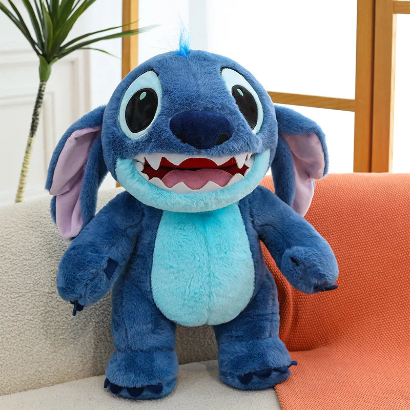 Disney Lilo & Stitch Plush Toys Kawaii Anime Plushie Dolls Open Mouth Stitch Soft Pillows Stuffed 30-60cm Gifts for Childrens