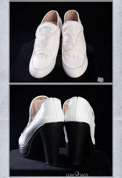 UWOWO 2B Shoes Game 2B Catgirl Namjatownn Collab White Cosplay Shoes Halloween Shoes