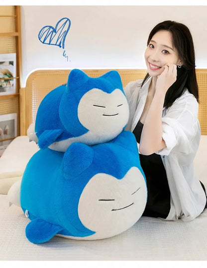 30-65cm Pokemo Snorlax Plush Toy Pillow Cute  Anime Cartoon Snorlax Doll Huge Cushion Sleep Pillow for Kids Birthday Xmas Gift