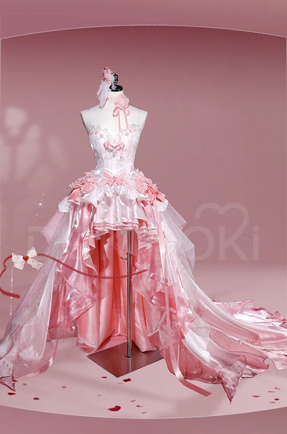 Yuuki Asuna Cosplay Costume Anime Sword Art Online Cosplay DokiDoki-R Women Pink Wedding Dress Asuna Unrestrained Emotion