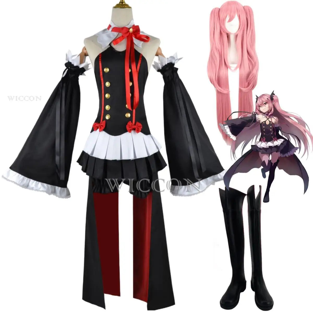 Seraph Of The End Krul Tepes Cosplay Costume Set Polyester