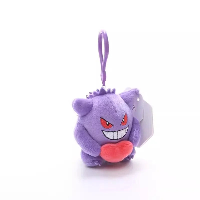 Genuine Pokemon Gengar Love Series Kawaii Plush Stuffed Toy Keychain Backpack Pendant Keyring Doll Birthday Gifts For Kid Girls