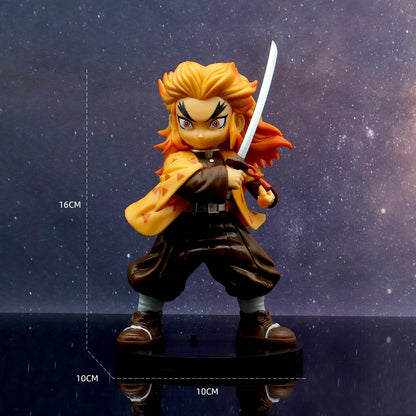 Anime Demon Slayer Tanjirou Nezuko Hashibira Inosuke Kyoujurou Action Figure PVC Model Statue doll Toy Desk Decor Collectio Gift