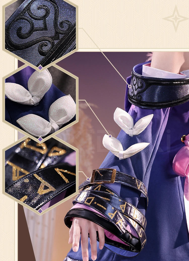 IN STOCK Cyrene Cosplay Costume Game Honkai: Star Rail【S-2XL】DokiDoki-SR HSR Metal Accessories Cyrene Wig Plus Size