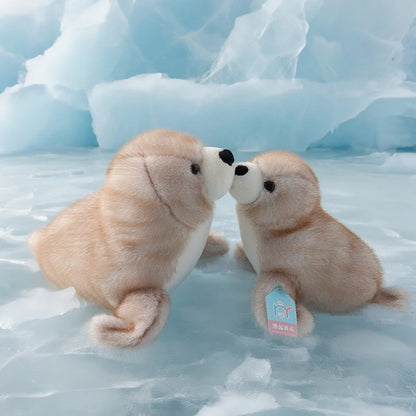 Cute Realistic Marine Seal Plush Doll White Grey Stuffed Seal Soft Toy Kawaii Sea Animal Plushies Birthday Xmas Present