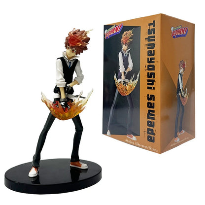 19cm Katekyou Hitman REBORN! Anime Figure Sawada Tsunayoshi Action Figure Standing Handsome Man Figurine PVC Collection Doll Toy