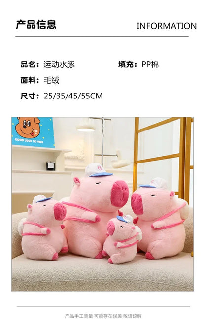 55cm Big Size Capybara Cartoon Anime Plush Stuffed Doll Room Plushies Pillow Kawaii Peluche Ornaments Children's Holiday Gifts