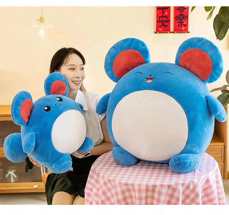 35/45/55CM Big Size Pokemon Marill Plushies Cartoon Anime Plush Pillow Soft Doll Kawaii Stuffed Plushie Ornament Children's Gift