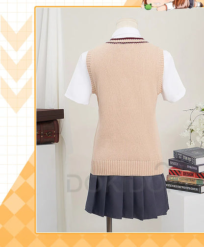 Misaka Mikoto/ Shirai Kuroko Cosplay Anime Toaru Kagaku no Railgun DokiDoki-R Cosplay Costume Tokiwadai Middle School Uniform