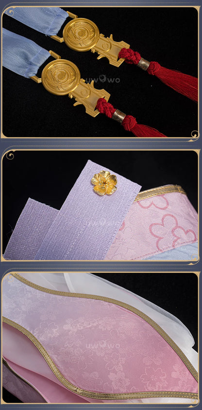 LAST BATCH UWOWO Jinhsi Cosplay Game Wuthering Waves Jinhsi Peach Blossom Cosplay Costume Dress Halloween Costume