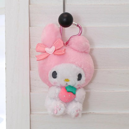 Sanrio Hello Kitty Kuromi Melody Cinnamoroll Stuffed Toys Pendant Cute Plush Toys Keyring Anime Keychain Birthday Christmas Gift