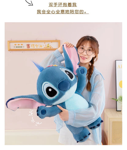 Disney 70cm Large Size Lilo&Stitch Plush Stuffed Doll Cartoon Animal Sleeping  Pillow Room Decoration Softmaterial Toy for Gift