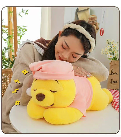 35CM-80CM New Disney Winnie The Pooh Plush Toy Cute Cartoon Bear Stuffed Doll Soft Anime Pillow Kawaii Souvenir Birthday Gift