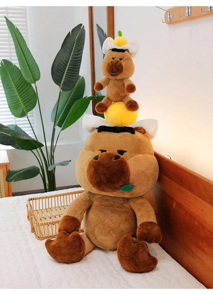 Capybara Plush Toy Stuffed Animal for Kids Birthday Christmas Gift Soft Cuddly Doll Comforter Wholesale Cute Capybara Pillow