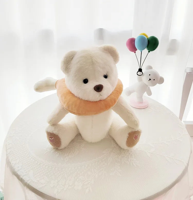 Unique Handmade Brown Bear Plush Toy Change Honey Dress Cloth Baby Girl Hug Cuddly Plushie Doll for Kids Christmas Gift For Kids