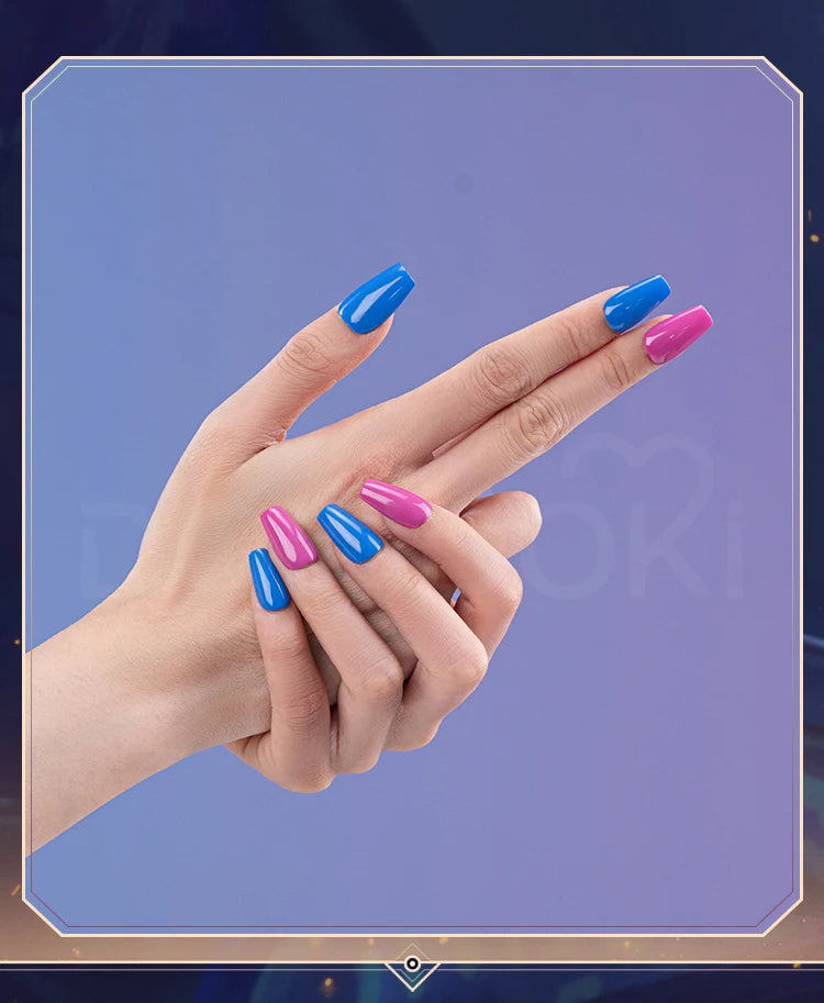 IN STOCK Jinxx Wig Game DokiDoki-R Women 38cm Hair Jinxx Cosplay Mask Tattoo Necklace Nails Bun Wig Luminous Ball Free Cap