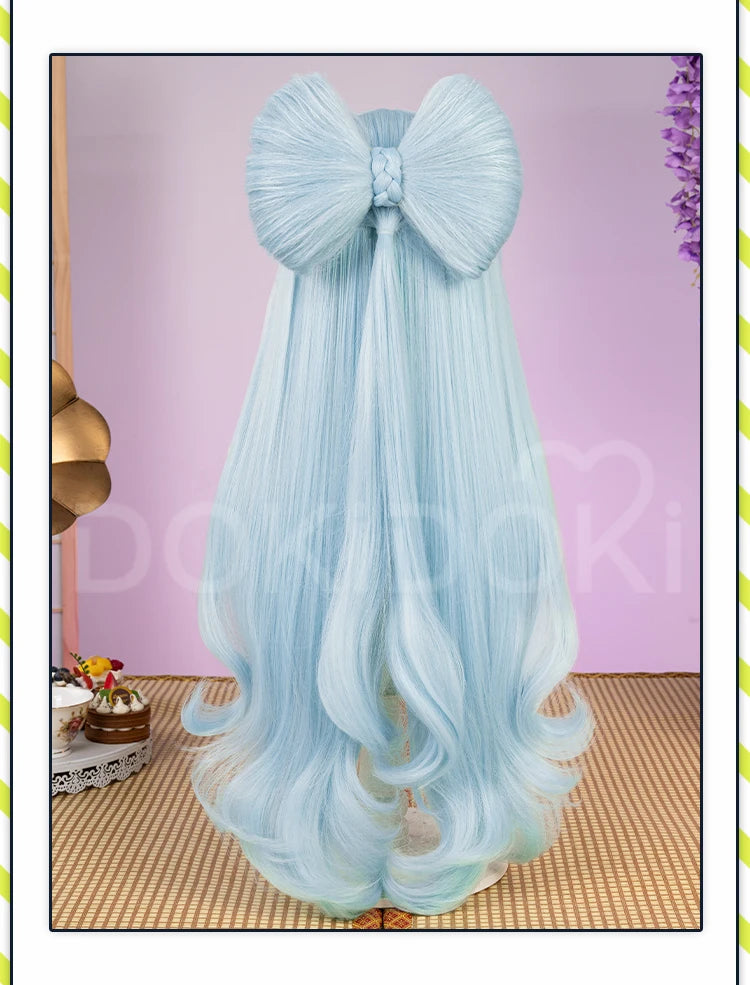 IN STOCK Yumemizuki Mizuki Hutao Wig Game Genshin Impact DokiDoki 95cm Long Wig Hu Tao Lantern Rite Free Cap Yumemizuki Ears Fan