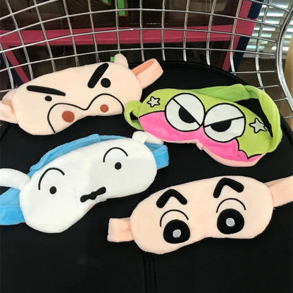 Crayon Shin Chan Eye Mask Plush Sleeping Eye Patch Cute Buriburizaemon Shiro Shading Sleep Eyepatch Girl Kids Eyeshade