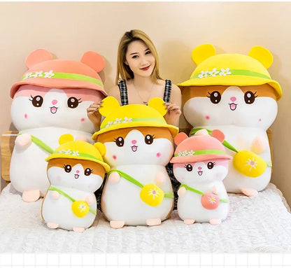 Hot 45-65cm Kawaii Hamster Plush Toy Big Size Cute Soft Stuffed Animals Sofa Pillow Plush Doll High-quality Kids Briday Gifts