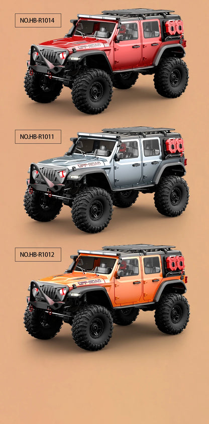 1/10 RC Car HB RTR R1011 Remote Control Vehicle 2.4G Full Proportional Rock Crawler LED Light 4WD Off-Road Climbing Truck Toys