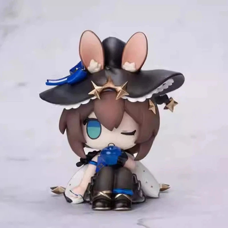 Arknights  Amiya Cute Q Version Doll Beautiful Girl Model Figurine Creative Statue  Holiday Gifts Desktop Ornament 12cm Toy